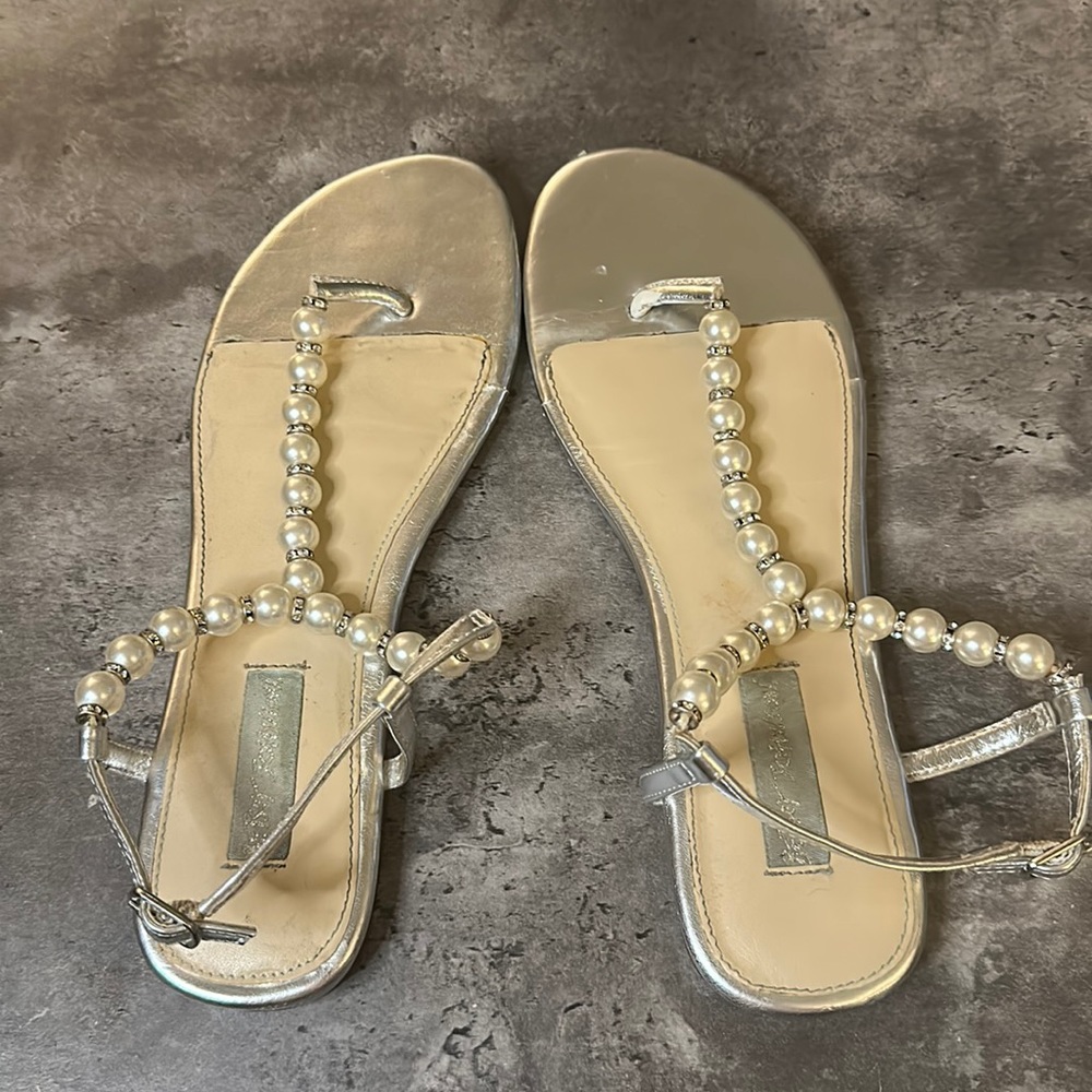 COPY - Betsy Johnson Pearl White Sandals